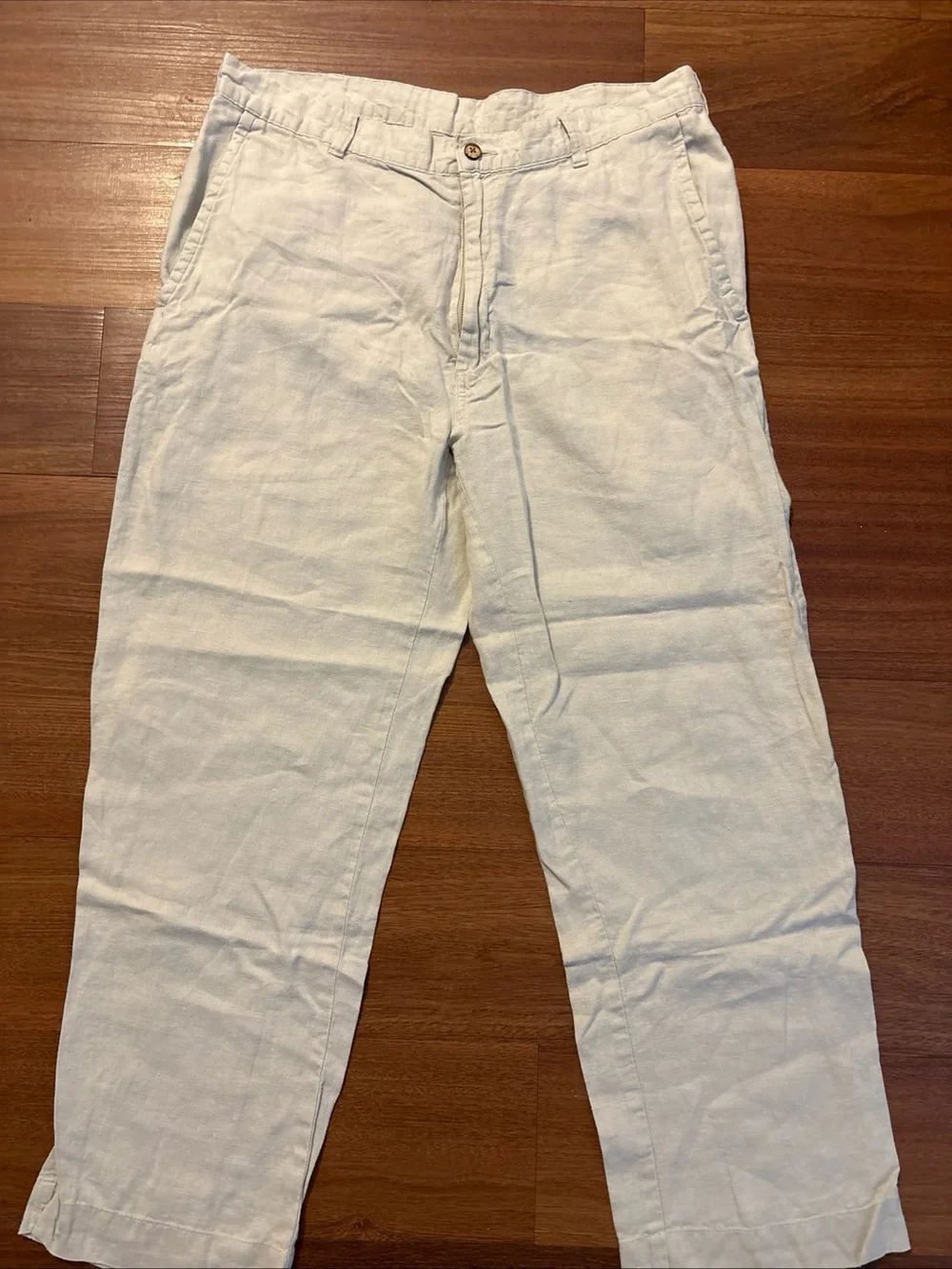 Jos. A. Bank Men's Size 38 Beige Beach Vacation 100% Linen Pants